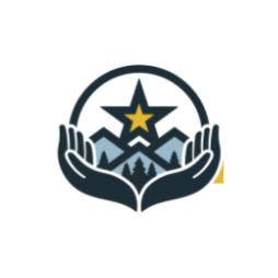 R-TAC logos for DC (6) Northern California R-TAC logo: Image of large blue hands open up to reveal a light blue mountain range with a gold star in the middle.